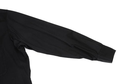 Y's BANG ON Cotton Zip-Up Stand Collar Shirt Black Size 2