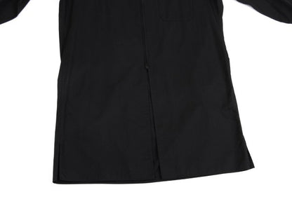 Y's BANG ON Cotton Zip-Up Stand Collar Shirt Black Size 2