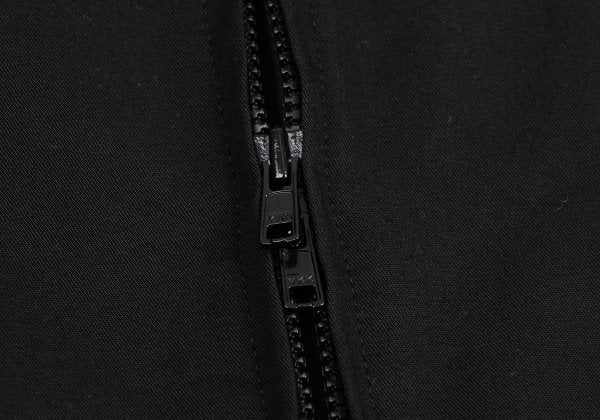Y's BANG ON Cotton Zip-Up Stand Collar Shirt Black Size 2