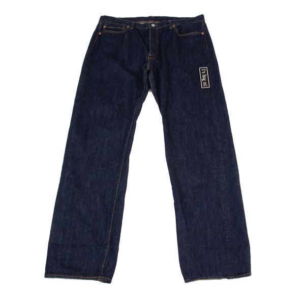 Y's BANG ON Patch Straight Denim Jeans Indigo Size 7