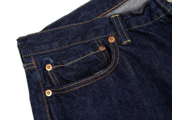Y's BANG ON Patch Straight Denim Jeans Indigo Size 7