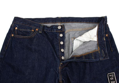 Y's BANG ON Patch Straight Denim Jeans Indigo Size 7