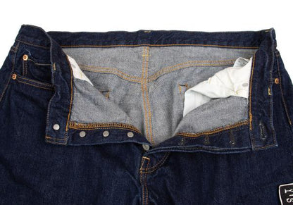 Y's BANG ON Patch Straight Denim Jeans Indigo Size 7