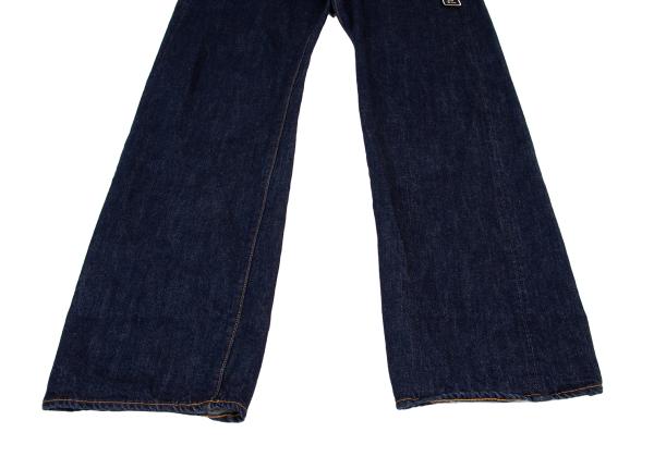 Y's BANG ON Patch Straight Denim Jeans Indigo Size 7