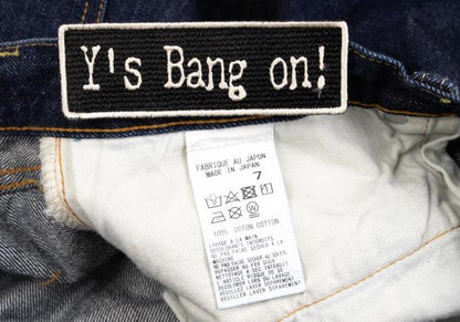Y's BANG ON Patch Straight Denim Jeans Indigo Size 7