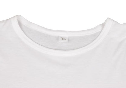 Y's Cotton Logo Print Tunic White Blouse Size 2