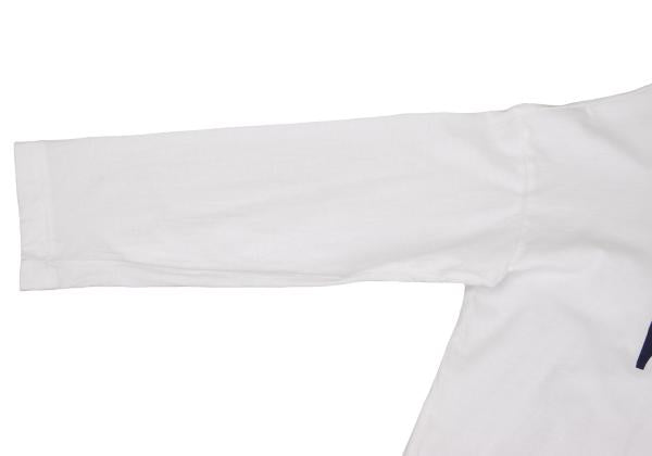 Y's Cotton Logo Print Tunic White Blouse Size 2