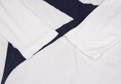 Y's Cotton Logo Print Tunic White Blouse Size 2