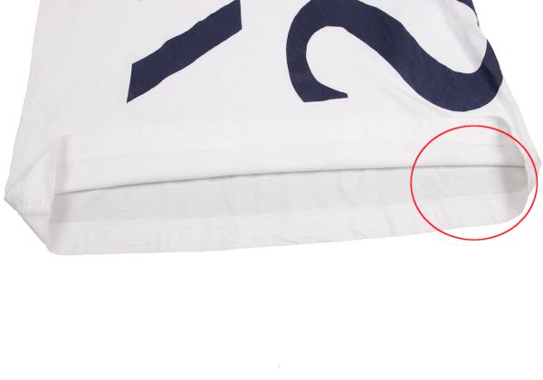Y's Cotton Logo Print Tunic White Blouse Size 2