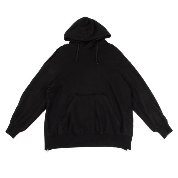 S'YTE Cotton Raw Cut Outseam Hoodie Black Size M