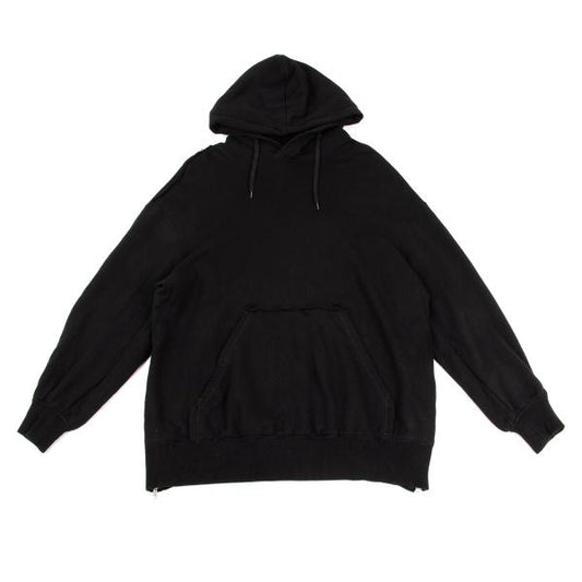 S'YTE Cotton Raw Cut Outseam Hoodie Black Size M