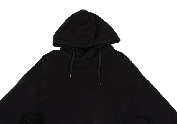 S'YTE Cotton Raw Cut Outseam Hoodie Black Size M