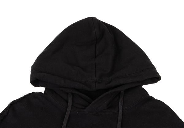 S'YTE Cotton Raw Cut Outseam Hoodie Black Size M