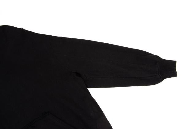 S'YTE Cotton Raw Cut Outseam Hoodie Black Size M