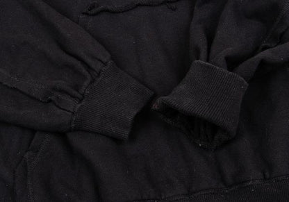 S'YTE Cotton Raw Cut Outseam Hoodie Black Size M