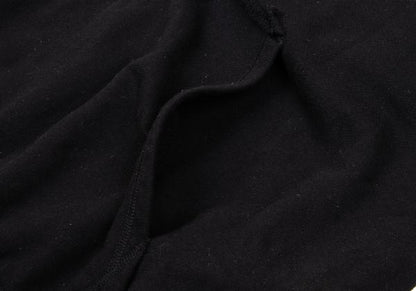 S'YTE Cotton Raw Cut Outseam Hoodie Black Size M