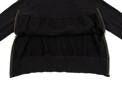 S'YTE Cotton Raw Cut Outseam Hoodie Black Size M