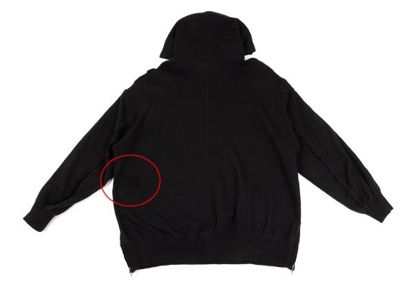 S'YTE Cotton Raw Cut Outseam Hoodie Black Size M