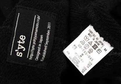S'YTE Cotton Raw Cut Outseam Hoodie Black Size M