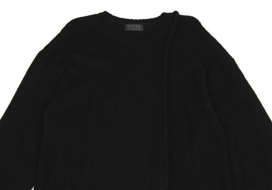 S'YTE Wool Blend Slit Switching Design Sweater Black Size 3