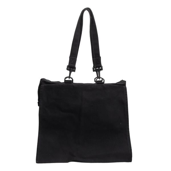 Yohji Yamamoto POUR HOMME Printed 2-Way Cotton Bag Black
