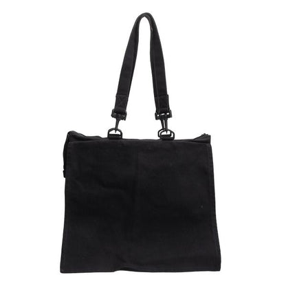 Yohji Yamamoto POUR HOMME Printed 2-Way Cotton Bag Black