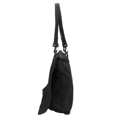 Yohji Yamamoto POUR HOMME Printed 2-Way Cotton Bag Black