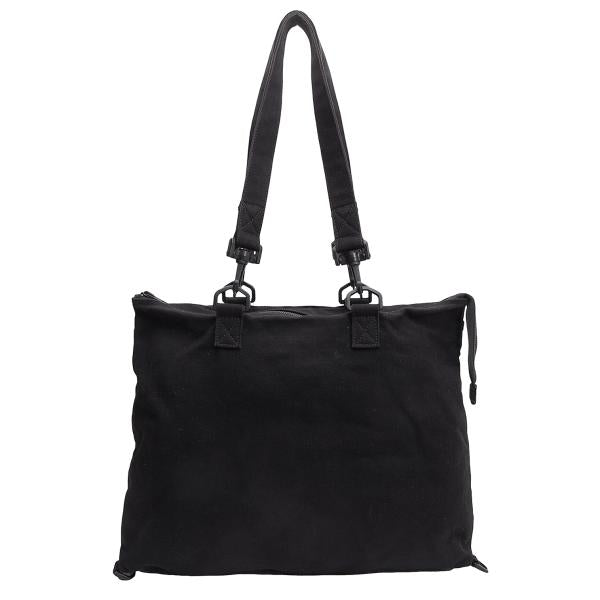 Yohji Yamamoto POUR HOMME Printed 2-Way Cotton Bag Black