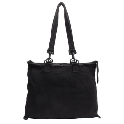 Yohji Yamamoto POUR HOMME Printed 2-Way Cotton Bag Black