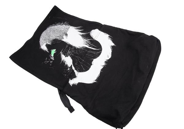Yohji Yamamoto POUR HOMME Printed 2-Way Cotton Bag Black