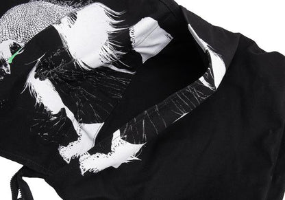 Yohji Yamamoto POUR HOMME Printed 2-Way Cotton Bag Black