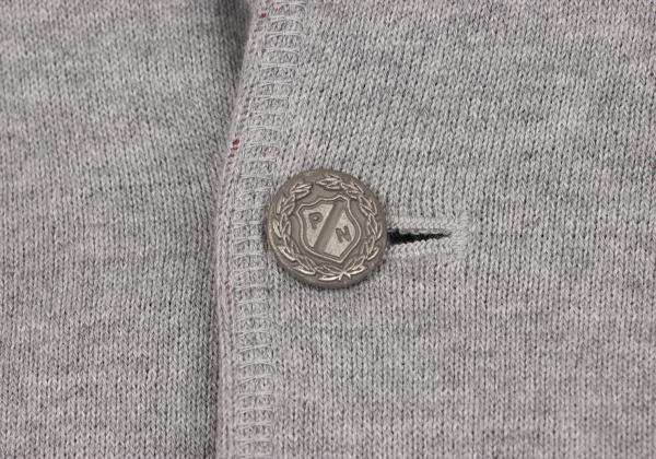 Papas Gray Stretch Cotton Denim Patch Jacket Size 46S