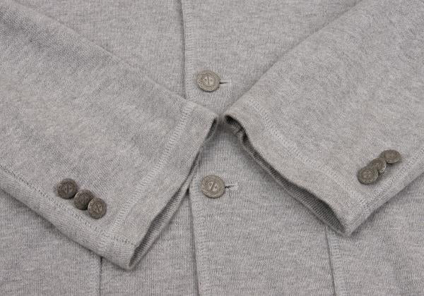 Papas Gray Stretch Cotton Denim Patch Jacket Size 46S