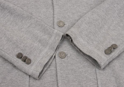 Papas Gray Stretch Cotton Denim Patch Jacket Size 46S