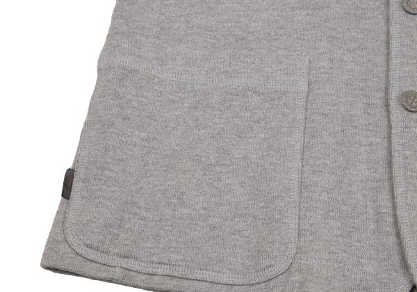 Papas Gray Stretch Cotton Denim Patch Jacket Size 46S