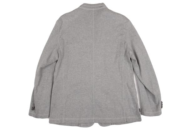 Papas Gray Stretch Cotton Denim Patch Jacket Size 46S