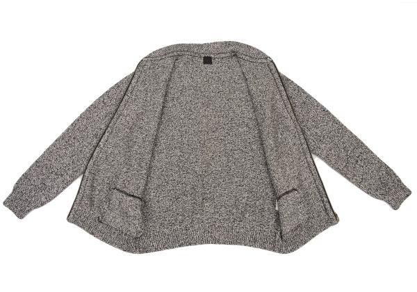 Papas White/Black Cotton Silk Blend Zip Knit Jacket Size 50L