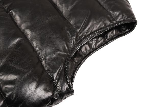 Papas Black Lamb Leather Padded Vest Size 52