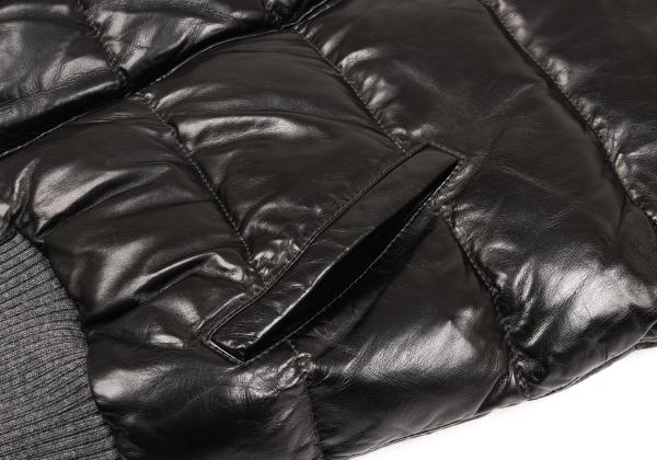 Papas Black Lamb Leather Padded Vest Size 52