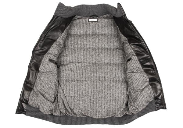 Papas Black Lamb Leather Padded Vest Size 52
