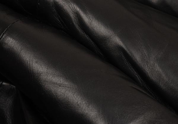 Papas Black Lamb Leather Padded Vest Size 52