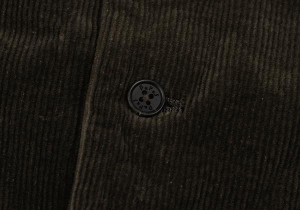 Papas Cashmere Blend Corduroy Panel Vest Khaki Size 48M