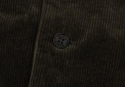 Papas Cashmere Blend Corduroy Panel Vest Khaki Size 48M