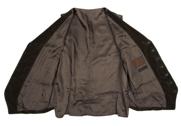 Papas Cashmere Blend Corduroy Panel Vest Khaki Size 48M