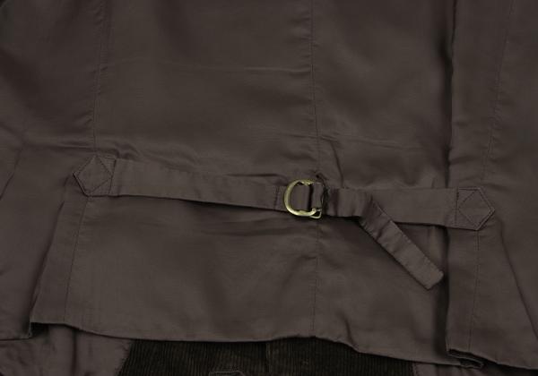 Papas Cashmere Blend Corduroy Panel Vest Khaki Size 48M