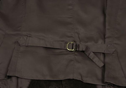 Papas Cashmere Blend Corduroy Panel Vest Khaki Size 48M