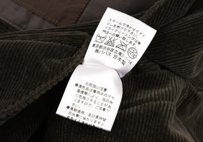 Papas Cashmere Blend Corduroy Panel Vest Khaki Size 48M