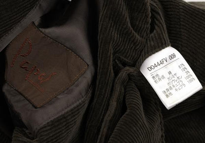 Papas Cashmere Blend Corduroy Panel Vest Khaki Size 48M