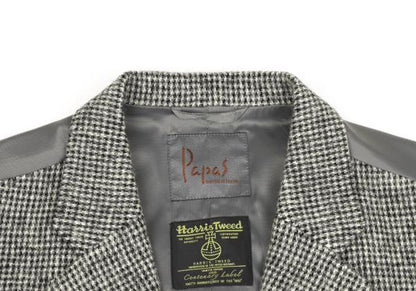 Papas Gray Harris Tweed Metal Button Vest Size 48M
