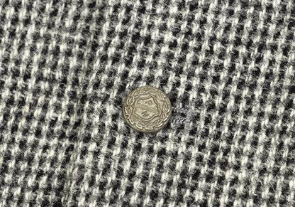 Papas Gray Harris Tweed Metal Button Vest Size 48M